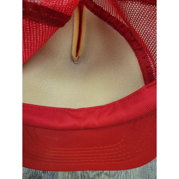 Vtg Indiana Hoosiers 1987 NCAA Champs Cap Foam Mesh Snap Back Basketball Hat Red - Picture 6 of 9